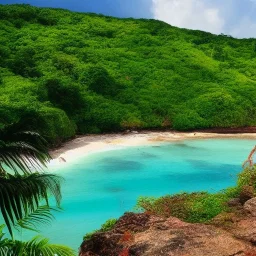 Paysage exotique guadeloupe