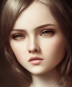 intricate, elegant, sharp focus, illustration, detailed eyes, digital painting, concept art, matte, art by wlop and artgerm and ivan shishkin and andrey shishkin, masterpiece, young and cute ukrainian girl, adorable, round face