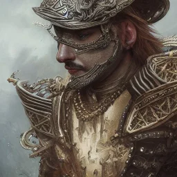 Insanely detailed photograph of an “portrait of an D&D Echo Knight ” with intricate half plate chest armor, intricate embroidered cowboy hat, handsomely clear face and hyperdetailed painting by Ismail Inceoglu Huang Guangjian and Dan Witz CGSociety ZBrush Central fantasy art album cover art,8K, hdr, romantic, mysterious, ominous, hands focused on a D20, jewelry, motivated