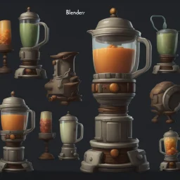 a blender , an ultrafine detailed painting by senior character artist, featured on polycount, sots art, artstation hd, 2d game art, behance hd