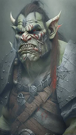 medieval orc with runes