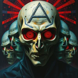 Illuminati is the machine. Faces. Scared man. Group of eyes. Brutalist framework building. People from the deep. H r. Giger machines. Modifiers: Award winning photography oil on canvas dynamic lighting imperial colors quilling Marc Chagall Boris Vallejo Beksiński Stained Glass Horror themed By Dan Witz Stephen Gammell Rosina Wachtmeister Alfred Henry Maurer Inspired by Hope Gangloff oil on canvas