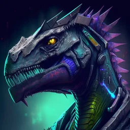 profile picture of a cyber-dinosaur