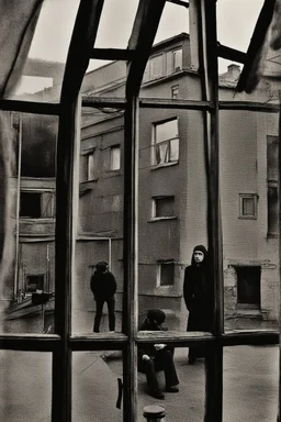 realism, street, russian depression, music album, from the window, depression, russian 90, post punk, poster, without people