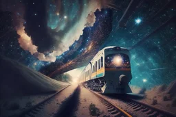 A train going into universe.