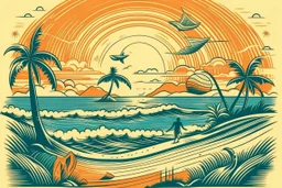 beach life graphic symbolism