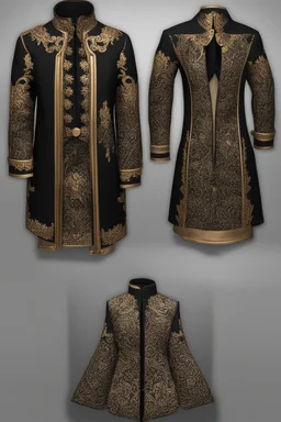 Royal jacket design on two different sides