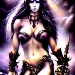 Epic full body picture portrait of busty atletic young beautiful Dejah Thoris Luis Royo styles