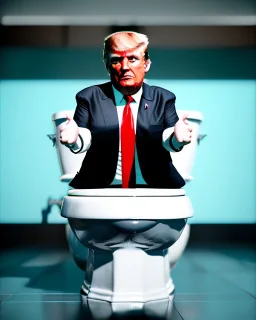 Donald Trump sitting in toilet scene, without pants, realistic image, tarantino style, casual, concept art, smooth, unreal engine 5, god lights, ray tracing, RTX, lumen lighting, ultra detail, volumetric lighting, 3d.