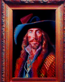 Retrato hombre pintura al óleo calidad ultra maximalista