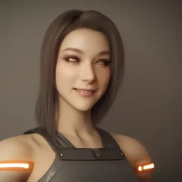 A portrait of a cute cyber girl,smiling, atmospheric, realistic,, cinematic lighting, octane render, dragon scale skin