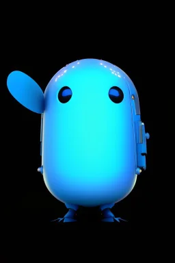 Full portrait of a cute robot. full body, white body, oval body, two arms, no-legs, happy face, digital eyes, white background, awesome Pose, Character Design By Pixar And Hayao Miyazaki, Unreal 5, Daz, Octane Render, Dynamic Lighting, Volumetric lighting, Intricate Detail, Cinematic