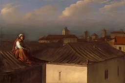 person on the roof by andrea del sarto