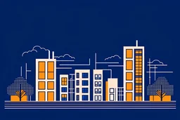 webpage background hero image for real estate company modern minimalist illustration