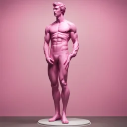 Neoclassicism pink Man standing