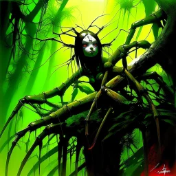 WOMAN SPIDER IN THE JUNGKE . Alex Maleev