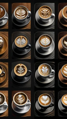 Pictures of coffee in different styles