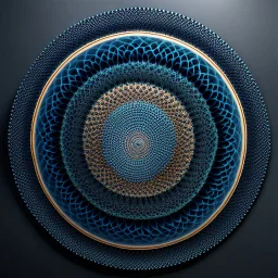 3d fractal pattern on a circular disk