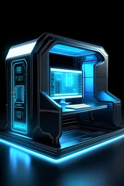 imagen de un computador futurista