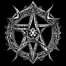 A draw of a pentagram inverted