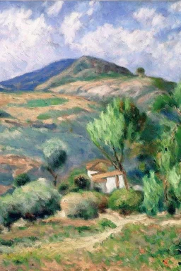 Spanish landscape oil painting, detailed Claude Monet