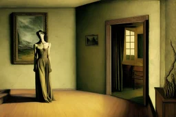 a chimera in a liminal room depicted by balthus