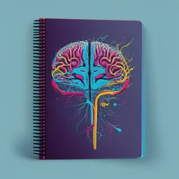 medicine notebook brain illustration, abstract, artistic, digital art