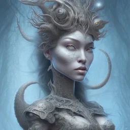 sango fantasy, fantasy magic, intricate, sharp focus, illustration, highly detailed, digital painting, concept art, matte, artgerm and paul lewin and kehinde wiley, masterpiece sexy lips Asian afro lips black African lady body mermaid Dragon head silver bright rain lady outer space mermaid pretty skull head