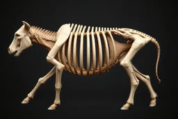 An animal's stiffened rib, huge, 3d asset, full length