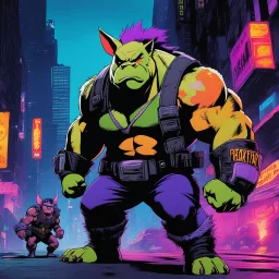 Bebop, with his wild Mohawk and unpredictable nature, and Rocksteady, the hulking powerhouse with a penchant for chaos, prowl the neon-lit streets of the city. Their presence is a mix of danger and dark humor, a lethal combination that keeps the city on edge. As they navigate the gritty underbelly of the urban jungle, Bebop and Rocksteady leave a trail of chaos and destruction in their wake. From dive bars to back alleys, they're a force to be reckoned with, their actions fueled by a rebellious