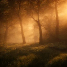 forest in sunset