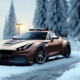 Hyper cars, with brown hair and with cute face, north pole snowy vibe , perfect composition, hyperrealistic, super detailed, 8k, high quality, trending art, trending on artstation, sharp focus, studio photo, intricate details, highly detailed,octane render, by greg rutkowski