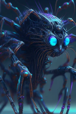 Robot spider cat alien,FHD, detailed matte painting, deep color, fantastical, intricate detail, splash screen, complementary colors, fantasy concept art, 32k resolution trending on Artstation Unreal Engine 5