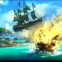 fight two of pirate ships