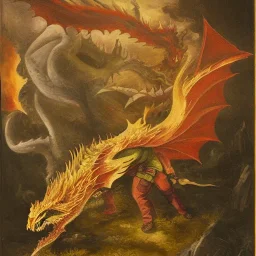 guy with a dragon fighting a war