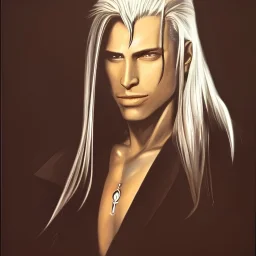 Portrait of Sephiroth by tembrandt