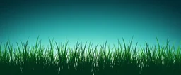 green grasses silhouette across bottom, illustration
