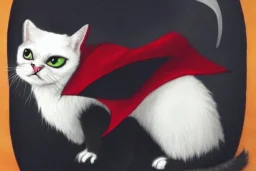 Vampire cat with cape