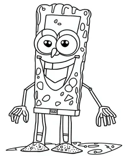 Generate a colouring pages of the plankton From SpongeBob SquarePantsb along with some pencil sketch marks with a white background