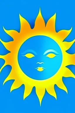 day, symbol of sun, blue color