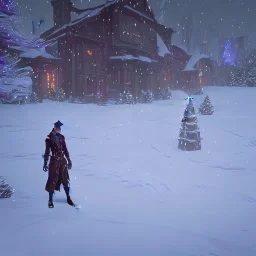 A snowy warlock Christmas decoration