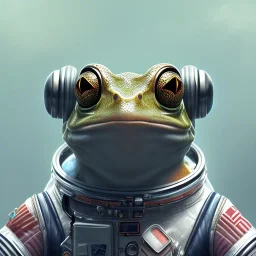 portrait male anthro frog dressed in astronaut outfit character full body precis no blur, concept art, character sheet, nier automata, Alexander Mandradjiev cyberpunk, trending on artstation, featured on pixiv, hyper detail, cinematic composition, 8k, detailed face