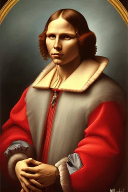 Portrait of matti nykänen. painted by davinci.