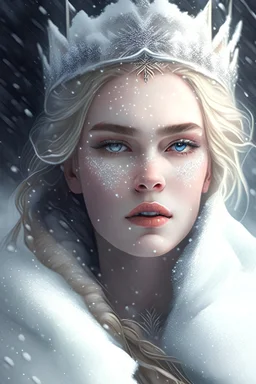 beautiful queen of snow