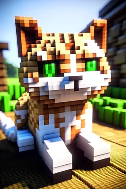 Minecraft cat with round bodey