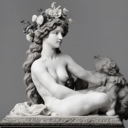 After "Bacchante" by Albert-Ernest Carrier-Belleuse, 1863. Musee d'Orsay, Paris Model: Darina (dianna_dia79) Assembled from two photos, both mine