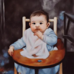 a baby in a fantasy card illustration, manga style