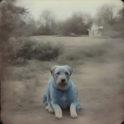 Aggie, blue, autochrome