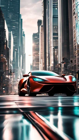 "Experience the thrill of speed with Silhouette Sprint, as the sleek silhouette of a sports car races through a futuristic cityscape. The high accuracy and clear details of this AI-generated image will leave you breathless."