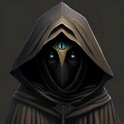 Silent Watchers often wear hooded cloaks that conceal their features and identity, with only their eyes visible. Their eyes are usually sharp, observant, and filled with knowledge and wisdom. They carry a unique emblem of the Silent Watchers, which is a stylized eye within an open book.